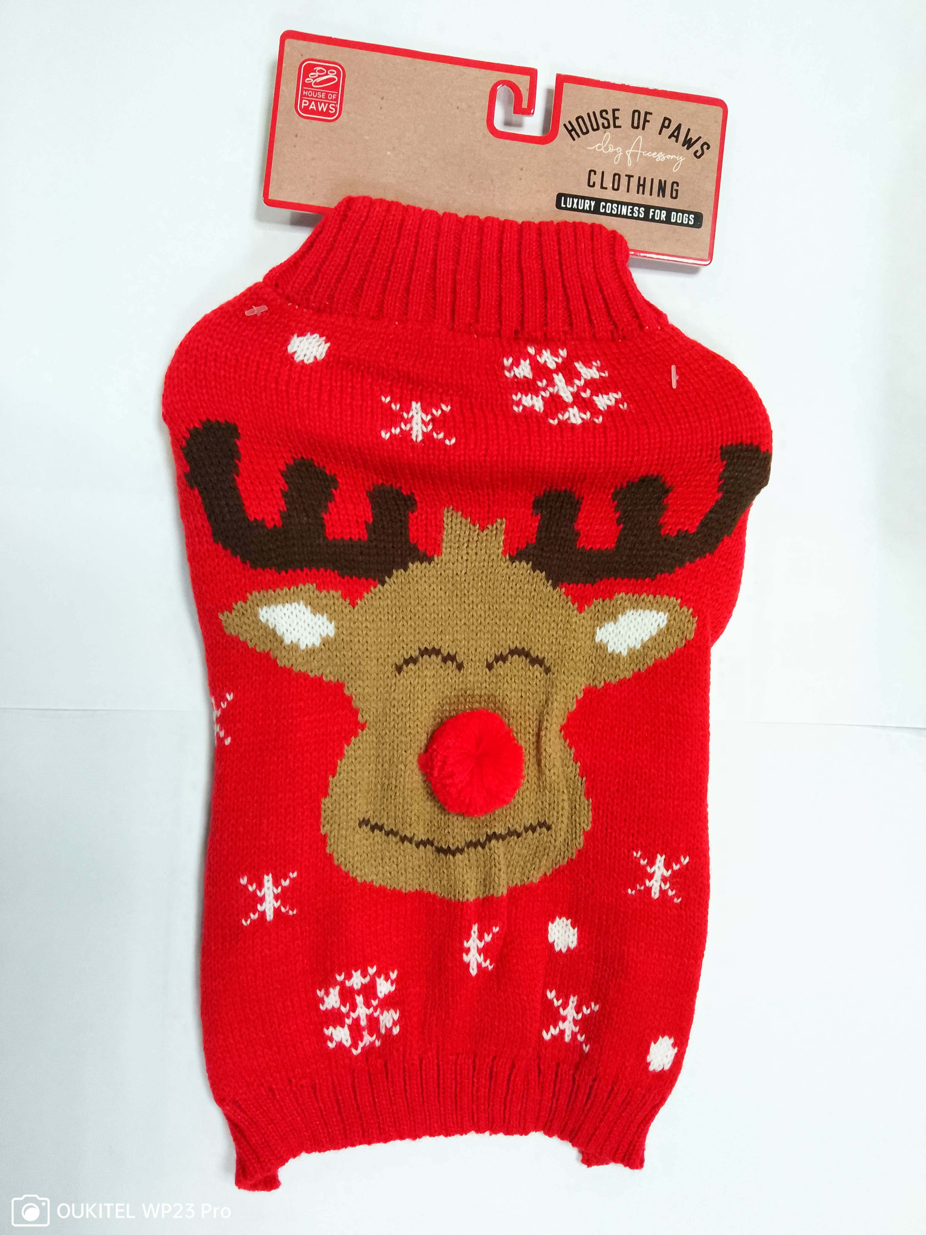 HOP Xmas Rudolph Polo Knit Jumper L